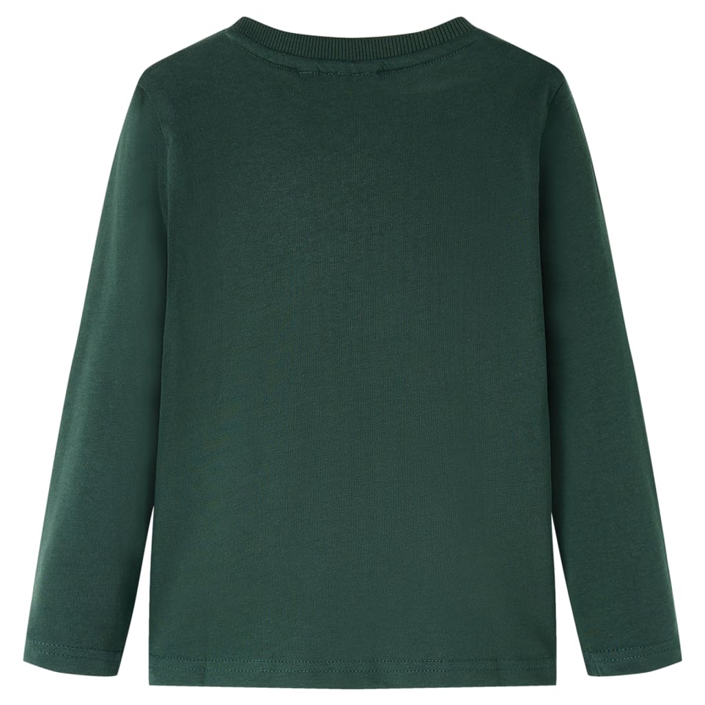 Vidaxl Child's Shirt à manches longues 116 vert foncé