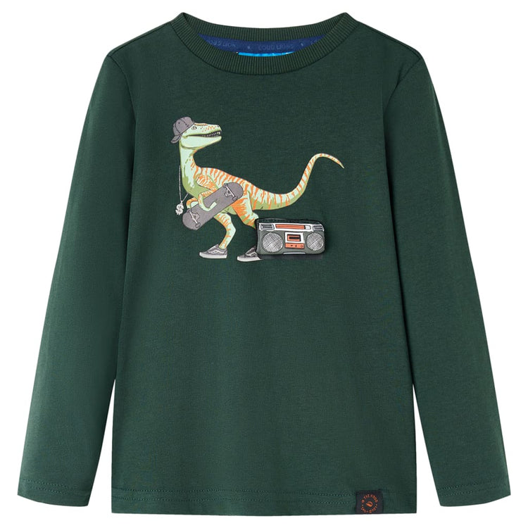 Vidaxl Child's Shirt à manches longues 128 Donkergroen