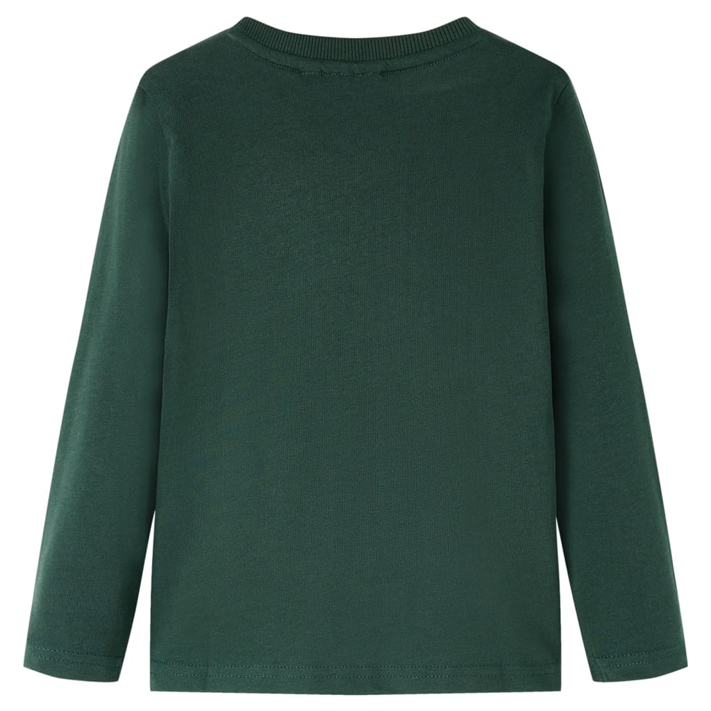 Vidaxl Child's Shirt à manches longues 140 vert foncé