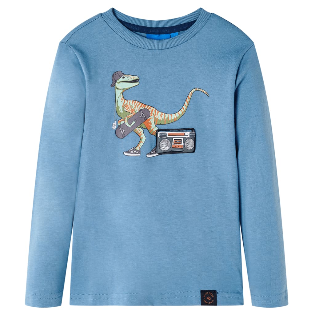 Vidaxl Child's Shirt à manches longues 104 bleu moyen