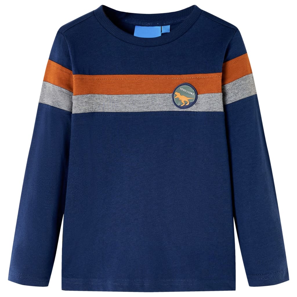 Vidaxl Child's Shirt à manches longues 92 bleu marine