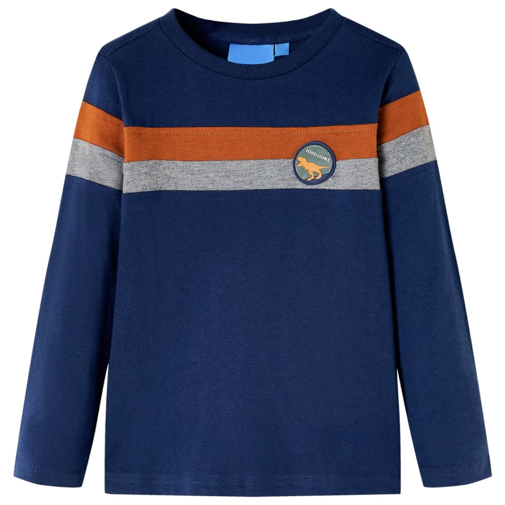 Vidaxl Child's Shirt à manches longues 104 bleu marine