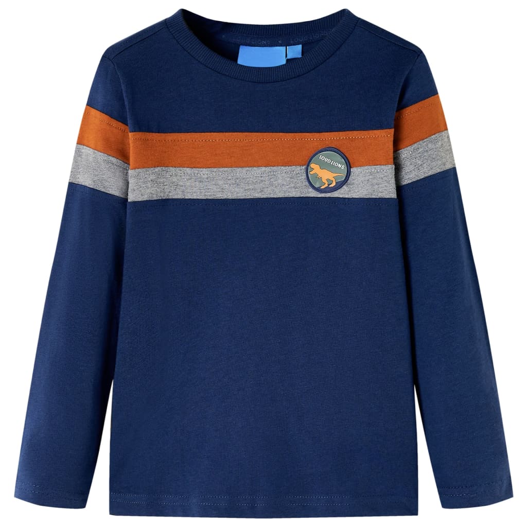 Vidaxl Child's Shirt à manches longues 116 bleu marine