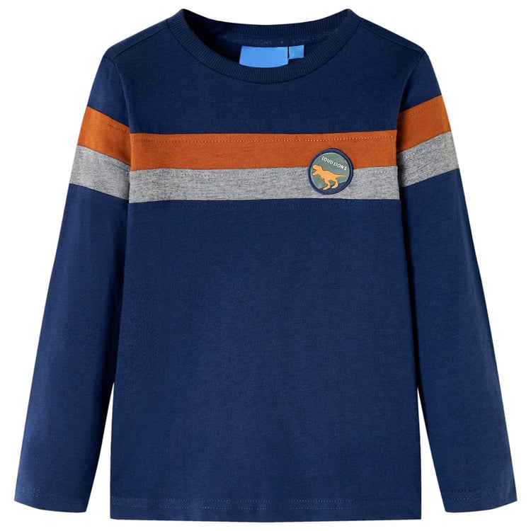 Vidaxl Child's Shirt à manches longues 116 bleu marine