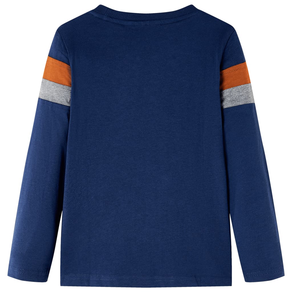 Vidaxl Child's Shirt à manches longues 128 bleu marine