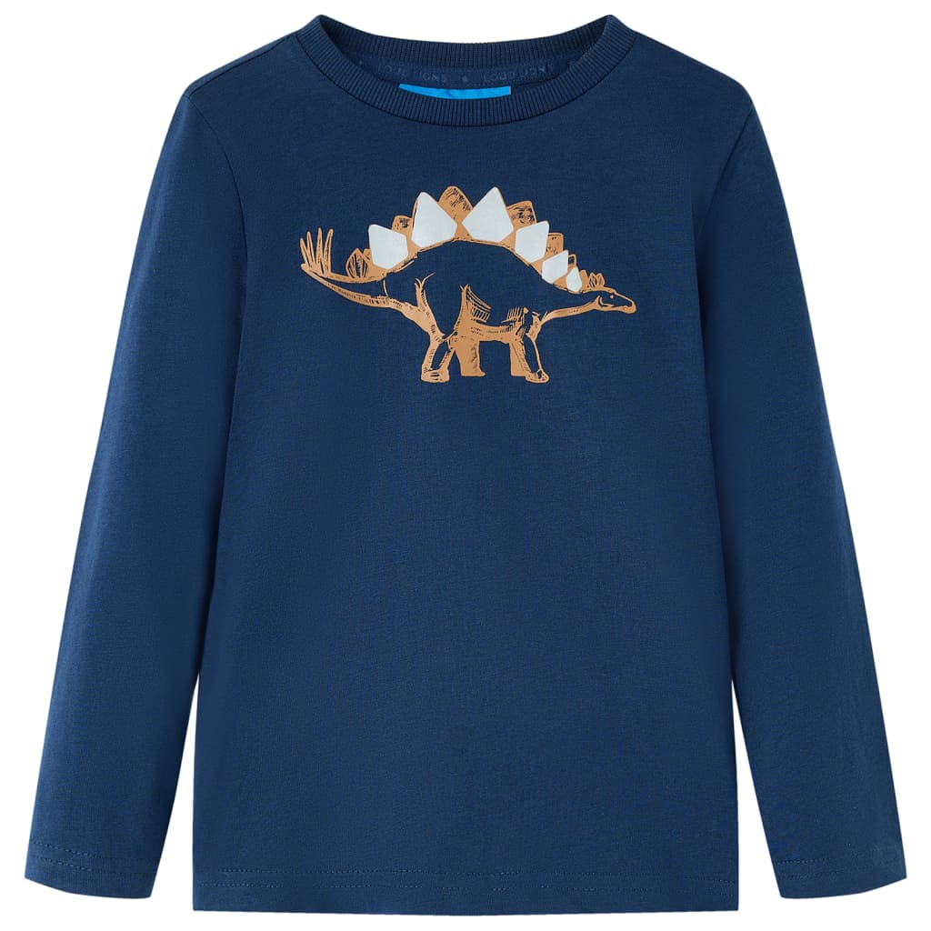 Vidaxl Child's Shirt à manches longues 128 bleu marine