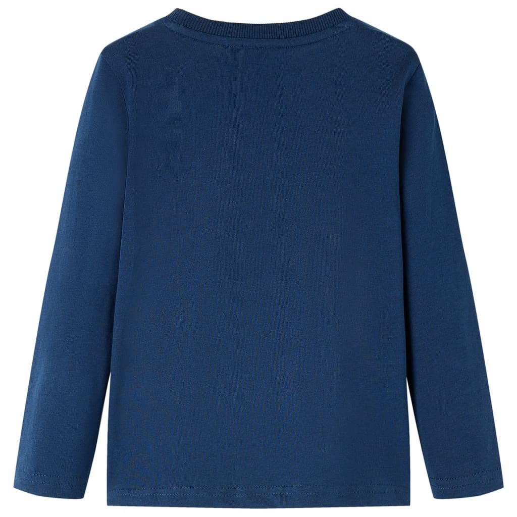 Vidaxl Child's Shirt à manches longues 128 bleu marine