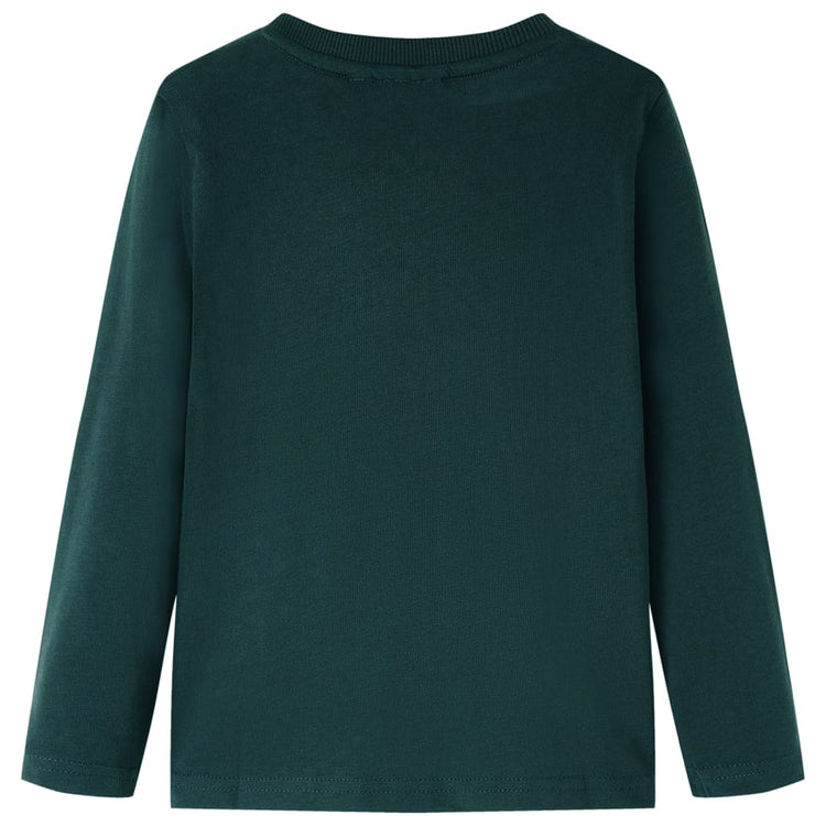 Vidaxl Child's Shirt à manches longues 92 Donkergroen