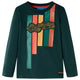 Vidaxl Children's Shirt à manches longues 104 Donkergroen