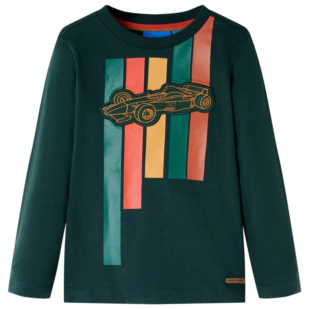 Vidaxl Child's Shirt à manches longues 116 vert foncé