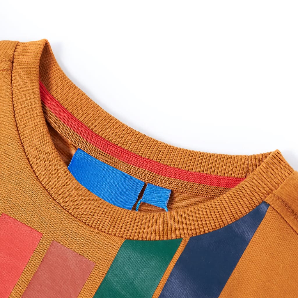 Vidaxl Children's Shirt à manches longues 92 Donkerokerkligent