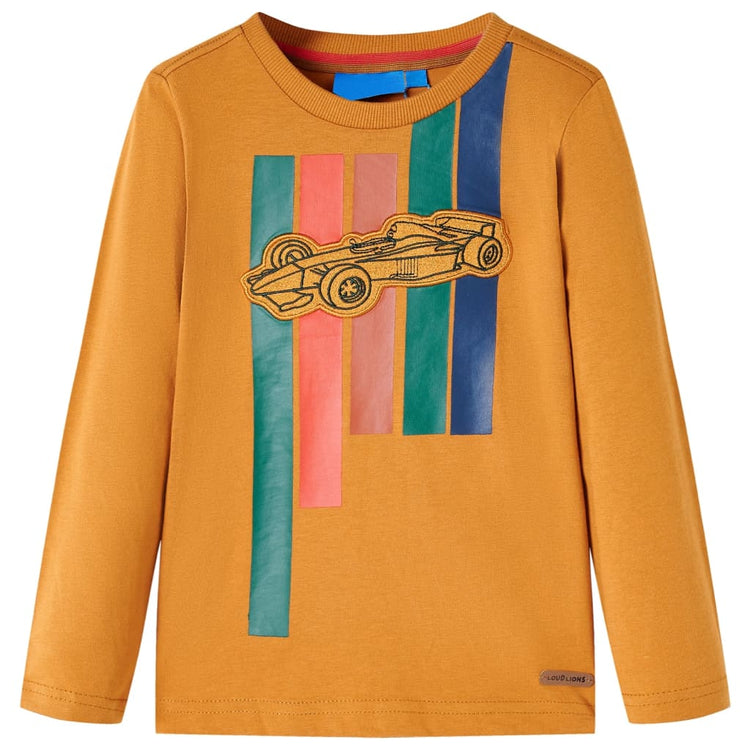 Vidaxl Children's Shirt à manches longues 104 Donkerokerkligent