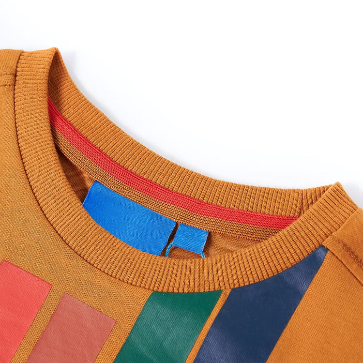 Vidaxl Children's Shirt à manches longues 116 Donkerokerkligent