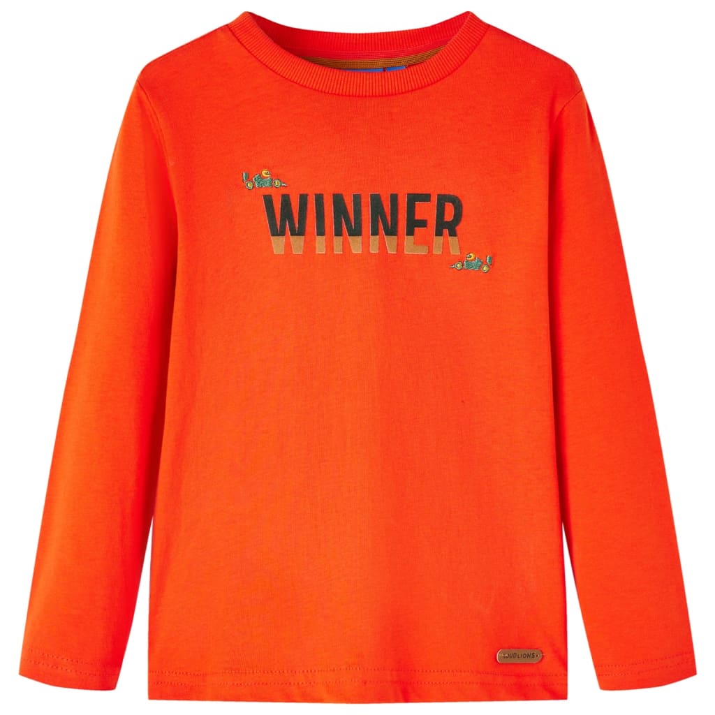 Vidaxl Children's Shirt with Long Manches 104 Brightroranje