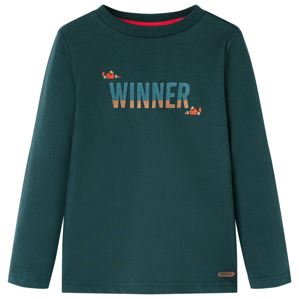 Vidaxl Child's Shirt à manches longues 92 Donkergroen