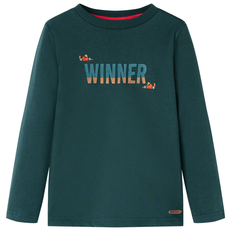 Vidaxl Child's Shirt à manches longues 92 Donkergroen