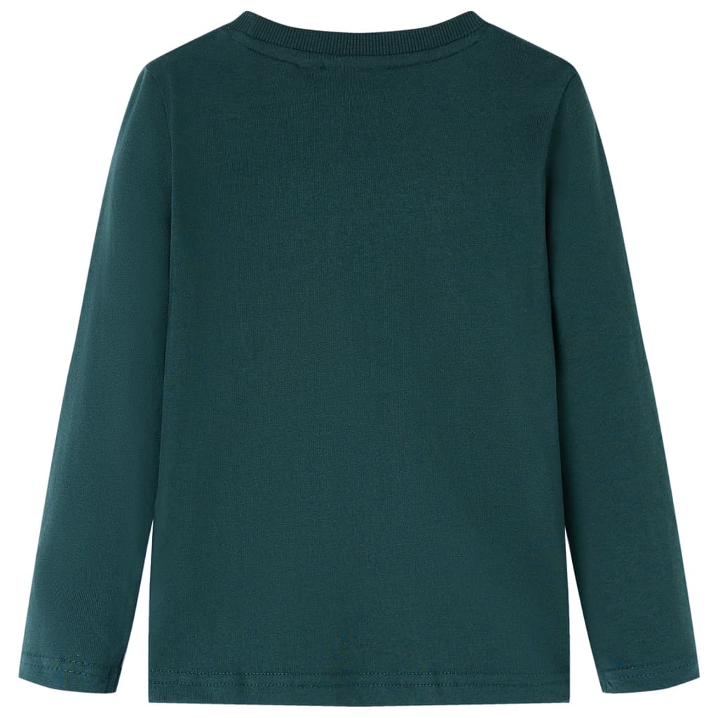 Vidaxl Child's Shirt à manches longues 92 Donkergroen