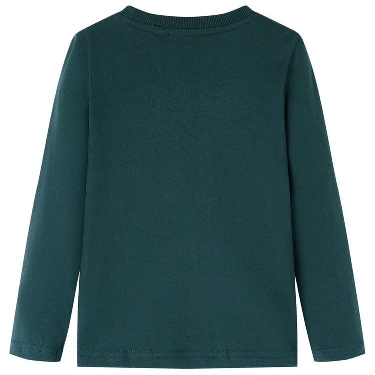 Vidaxl Child's Shirt à manches longues 92 Donkergroen