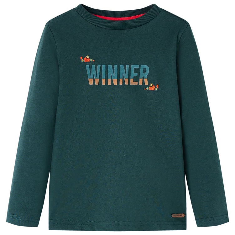 Vidaxl Children's Shirt à manches longues 104 Donkergroen
