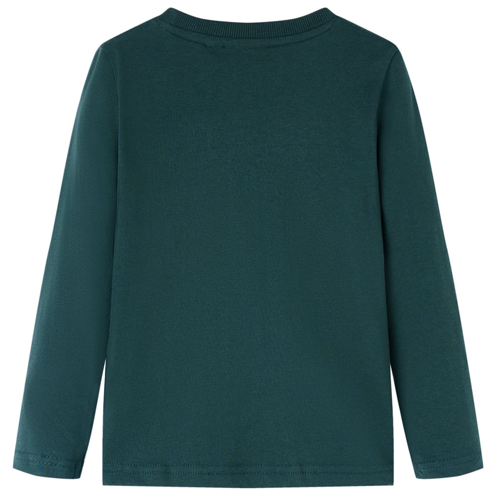 Vidaxl Children's Shirt à manches longues 104 Donkergroen