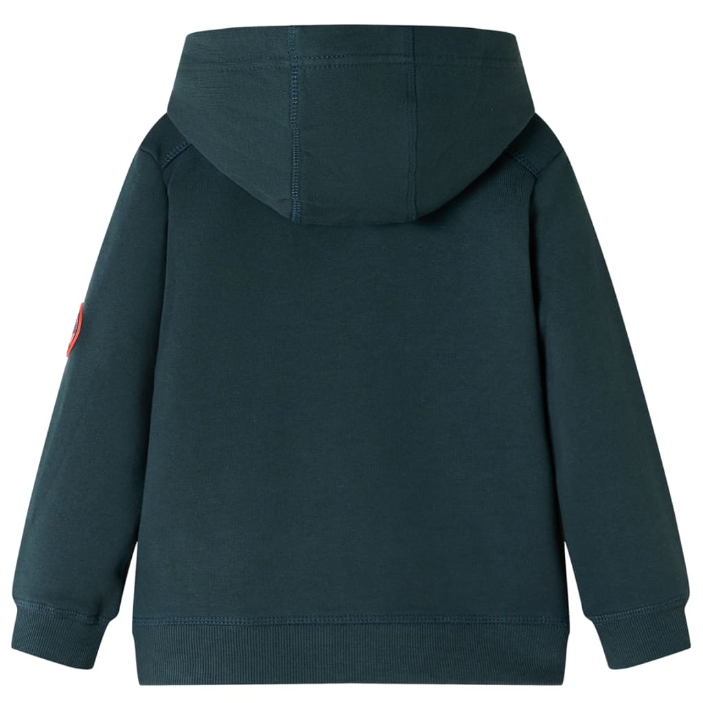 Pull pour enfants Vidaxl avec capuche 104 vert foncé