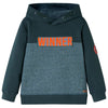 Pull pour enfants vidaxl avec capuche 116 vert foncé