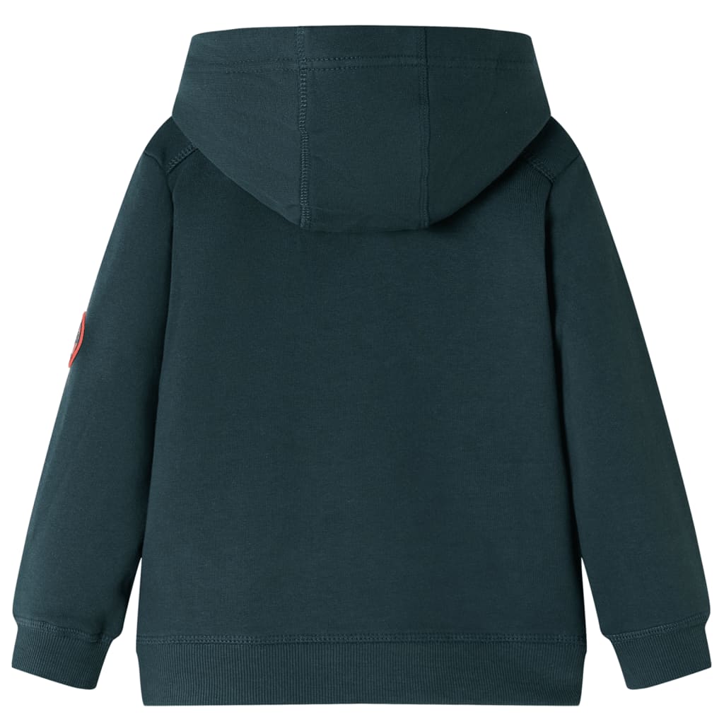 Pull pour enfants Vidaxl avec capuche 140 vert foncé