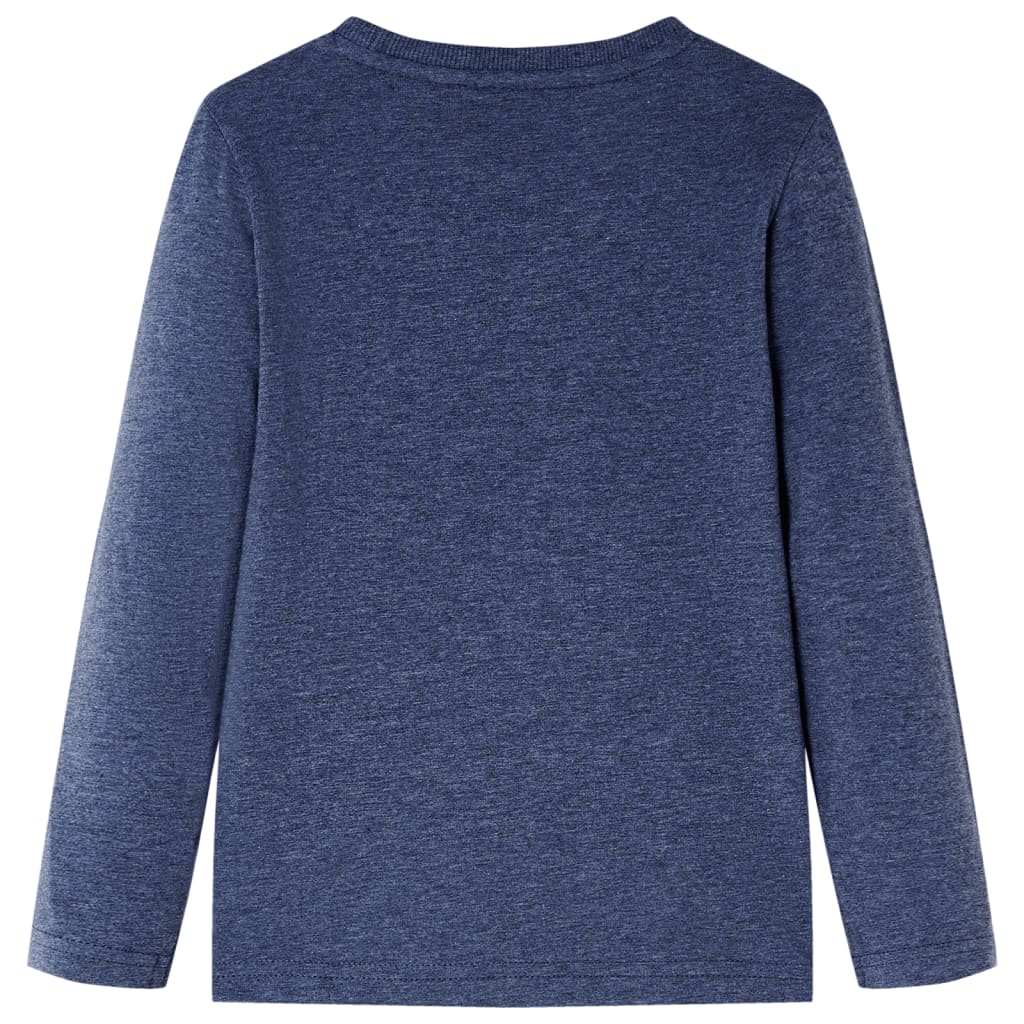 Vidaxl Child's Shirt à manches longues 104 bleu foncé mélangé