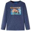 Vidaxl Child's Shirt à manches longues 116 Bleu foncé mélangé