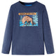 Vidaxl Child's Shirt à manches longues 128 Bleu foncé mélangé