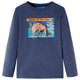 Vidaxl Child's Shirt à manches longues 140 Bleu foncé mélangé
