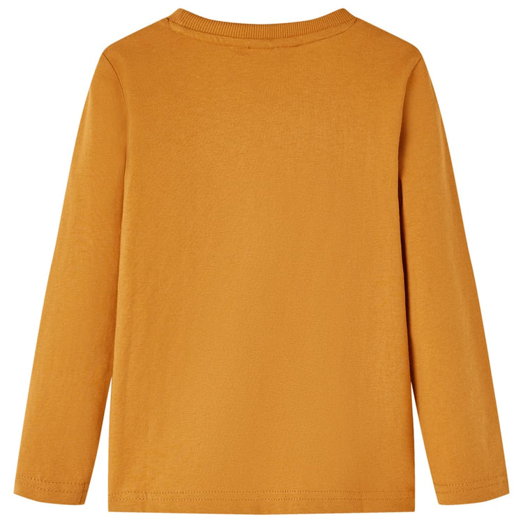 Vidaxl Children's Shirt à manches longues 116 Donkerokerkligent