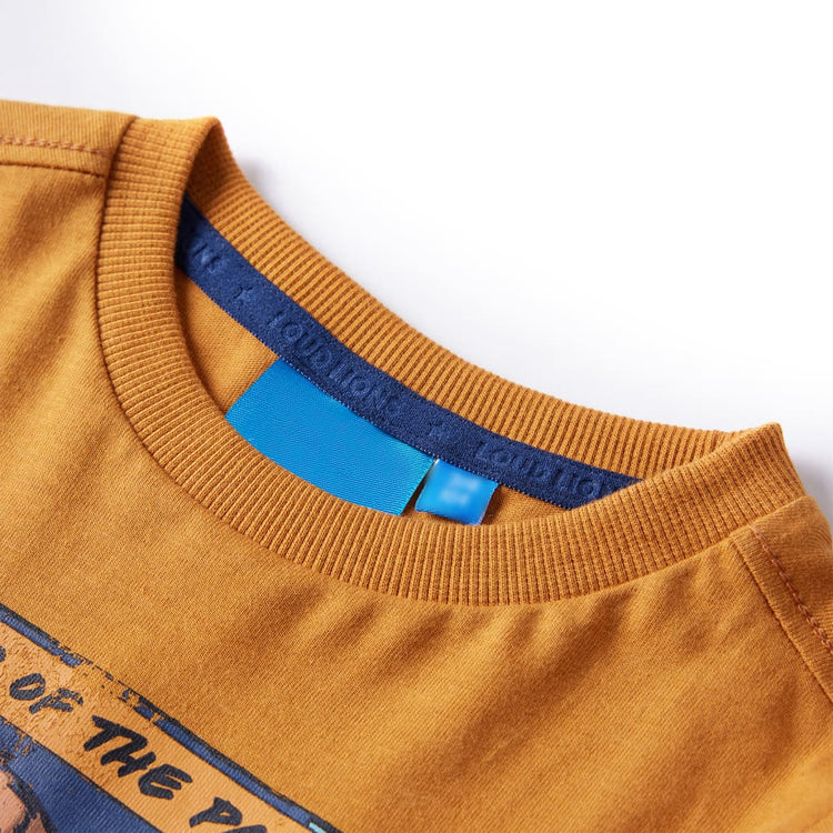 Vidaxl Children's Shirt à manches longues 116 Donkerokerkligent