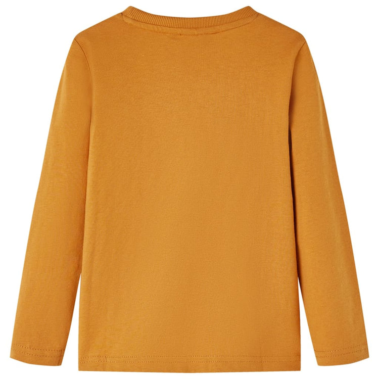 Vidaxl Child's Shirt à manches longues 140 Copper foncé sombre coloré