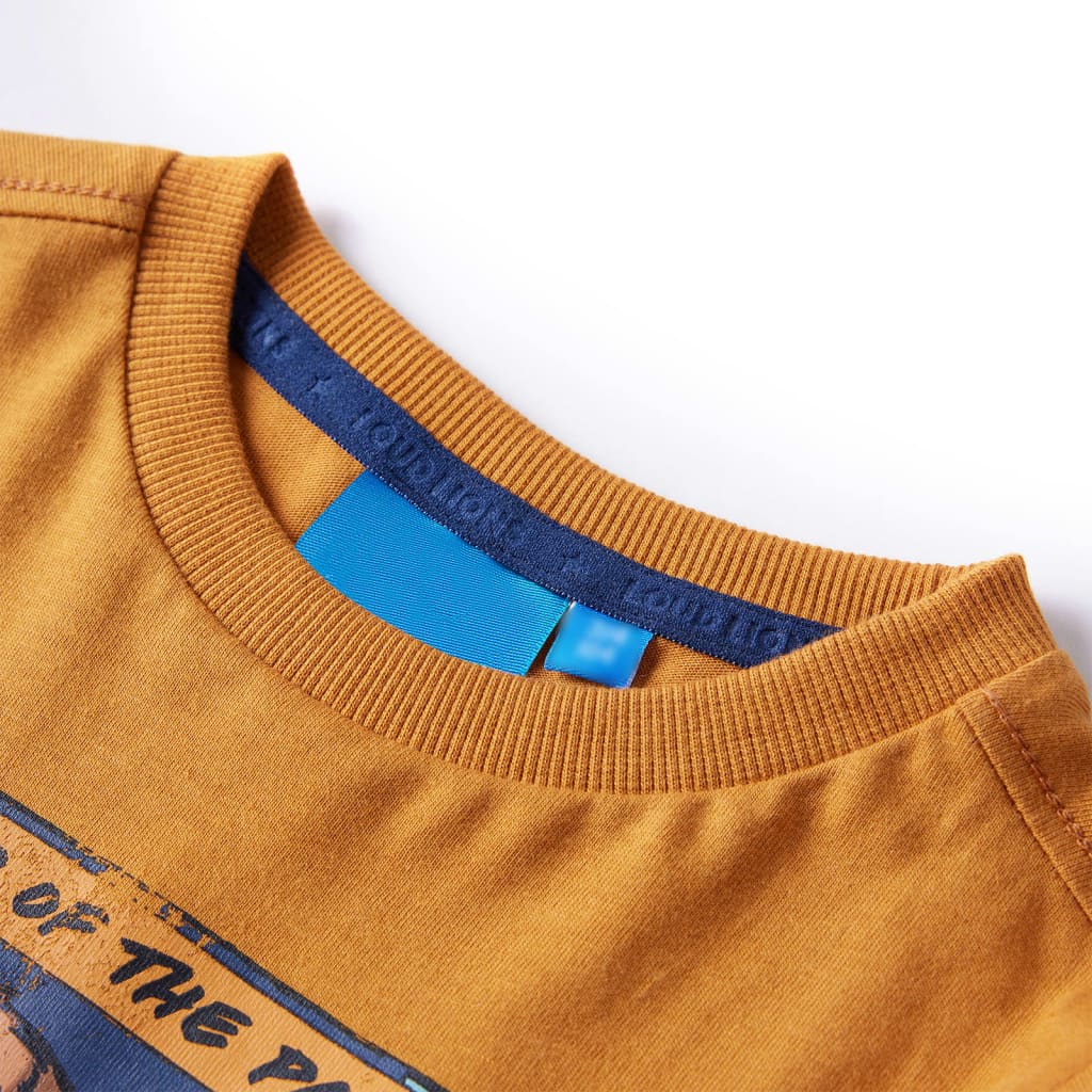 Vidaxl Child's Shirt à manches longues 140 Copper foncé sombre coloré