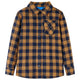 Vidaxl Children's Shirt Chemise 92 Cognac colored et bleu