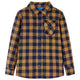 Vidaxl Children's Shirt Chemise 104 Cognac colored et bleu