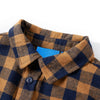 Vidaxl Children's Shirt Chemise 128 Cognac colored et bleu