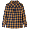 Vidaxl Children's Shirt Chemise 140 Cognac colored et bleu