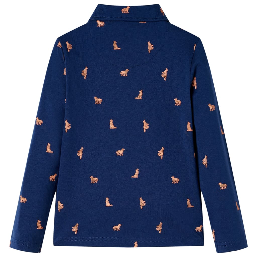 Vidaxl Child's Shirt 92 Navy Blue