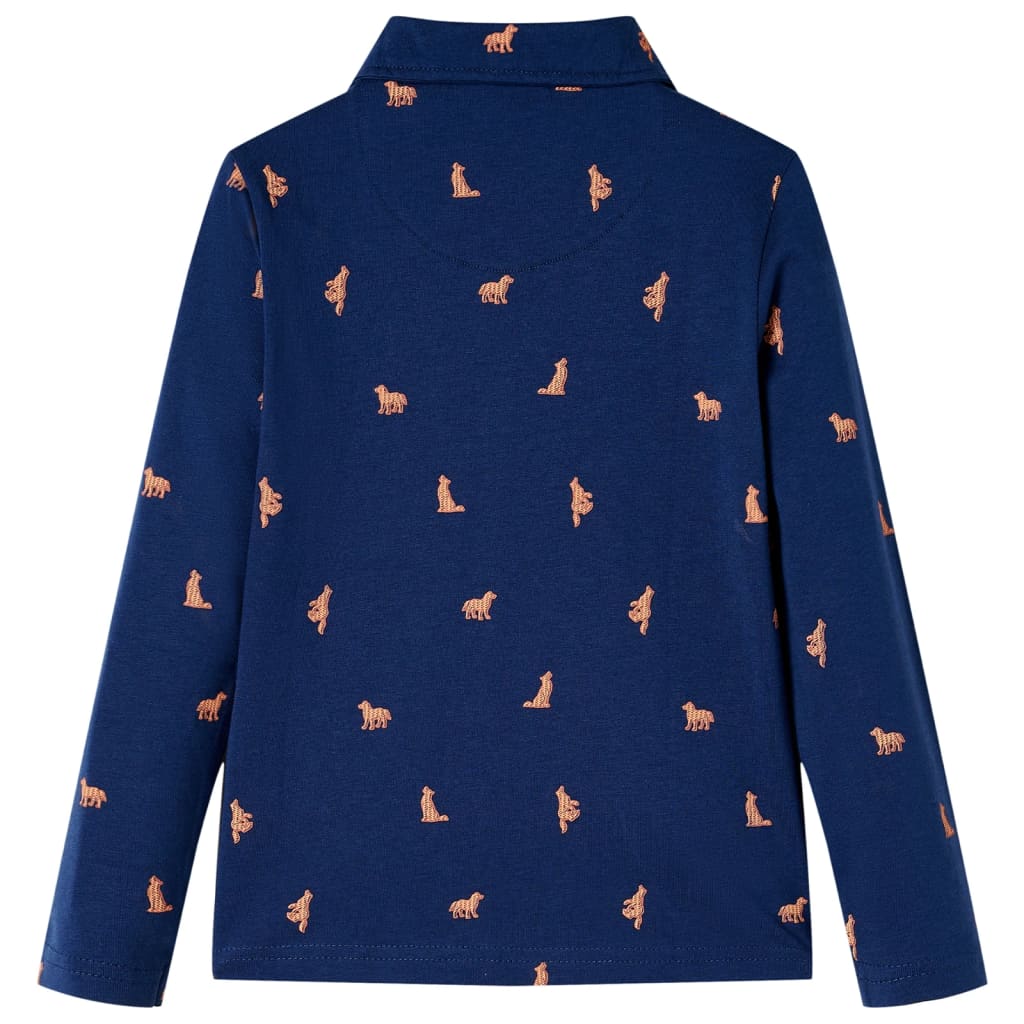 Vidaxl Child's Shirt 116 Navy Blue
