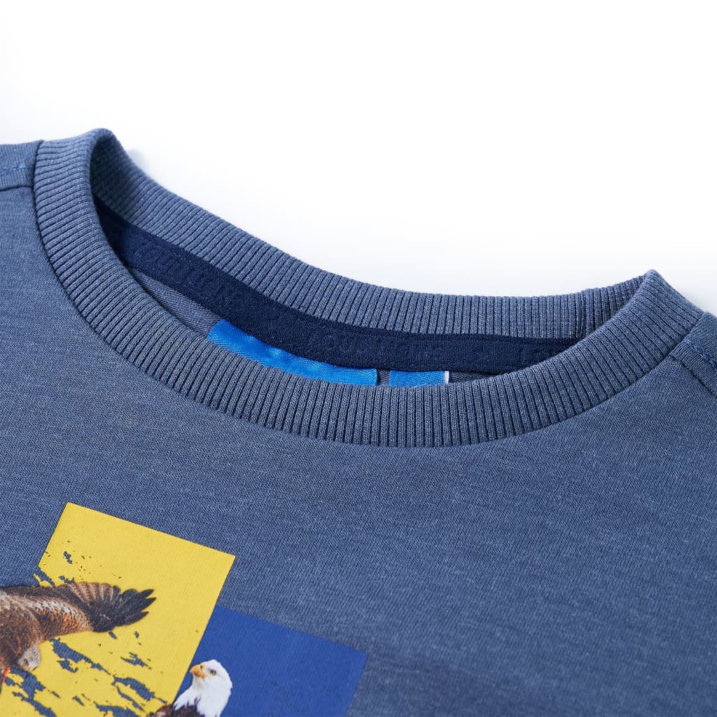 Vidaxl Child's Shirt à manches longues 104 Bleu mélangé