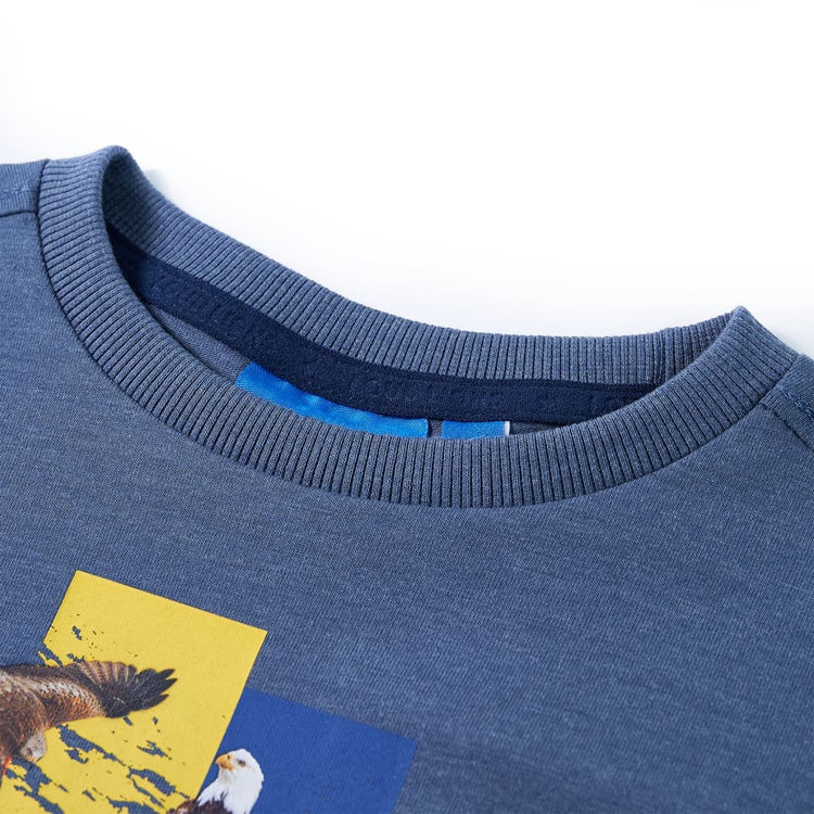 Vidaxl Child's Shirt à manches longues 116 Bleu mélangé