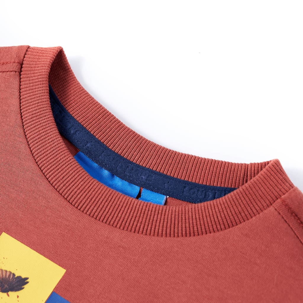 Vidaxl Child's Shirt à manches longues 104 henné brillant
