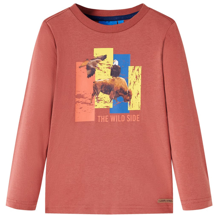 Vidaxl Child's Shirt à manches longues 128 Henné brillante