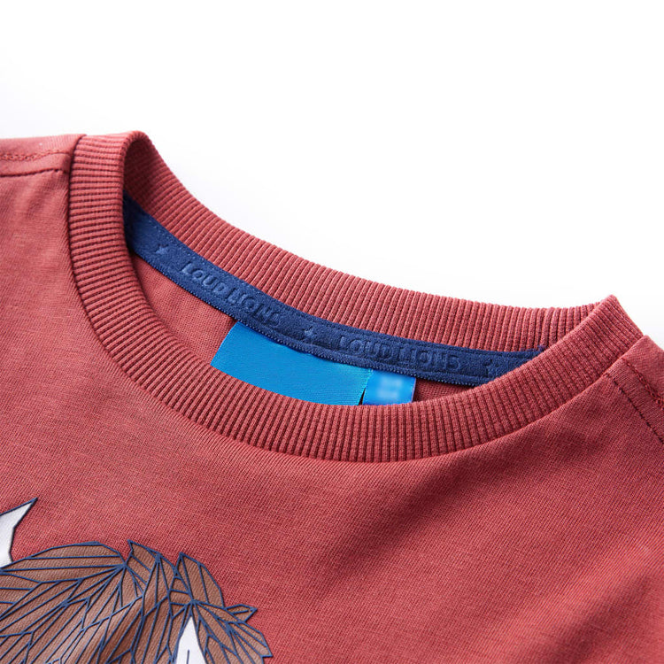 Vidaxl Child's Shirt à manches longues 104 Brown rougeâtre