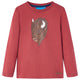 Vidaxl Child's Shirt à manches longues 140 Brown rougeâtre