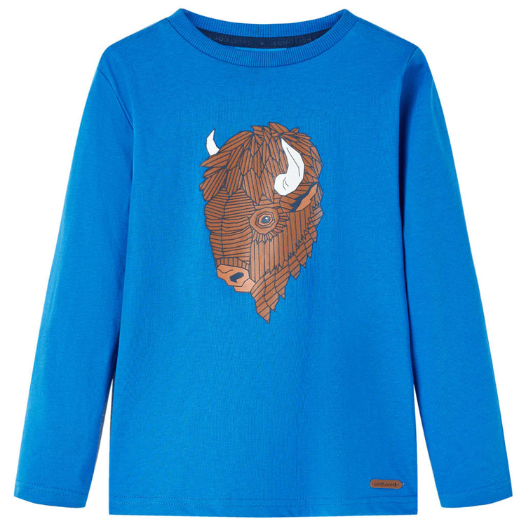 Vidaxl Child's Shirt à manches longues 92 Cobalt Blue