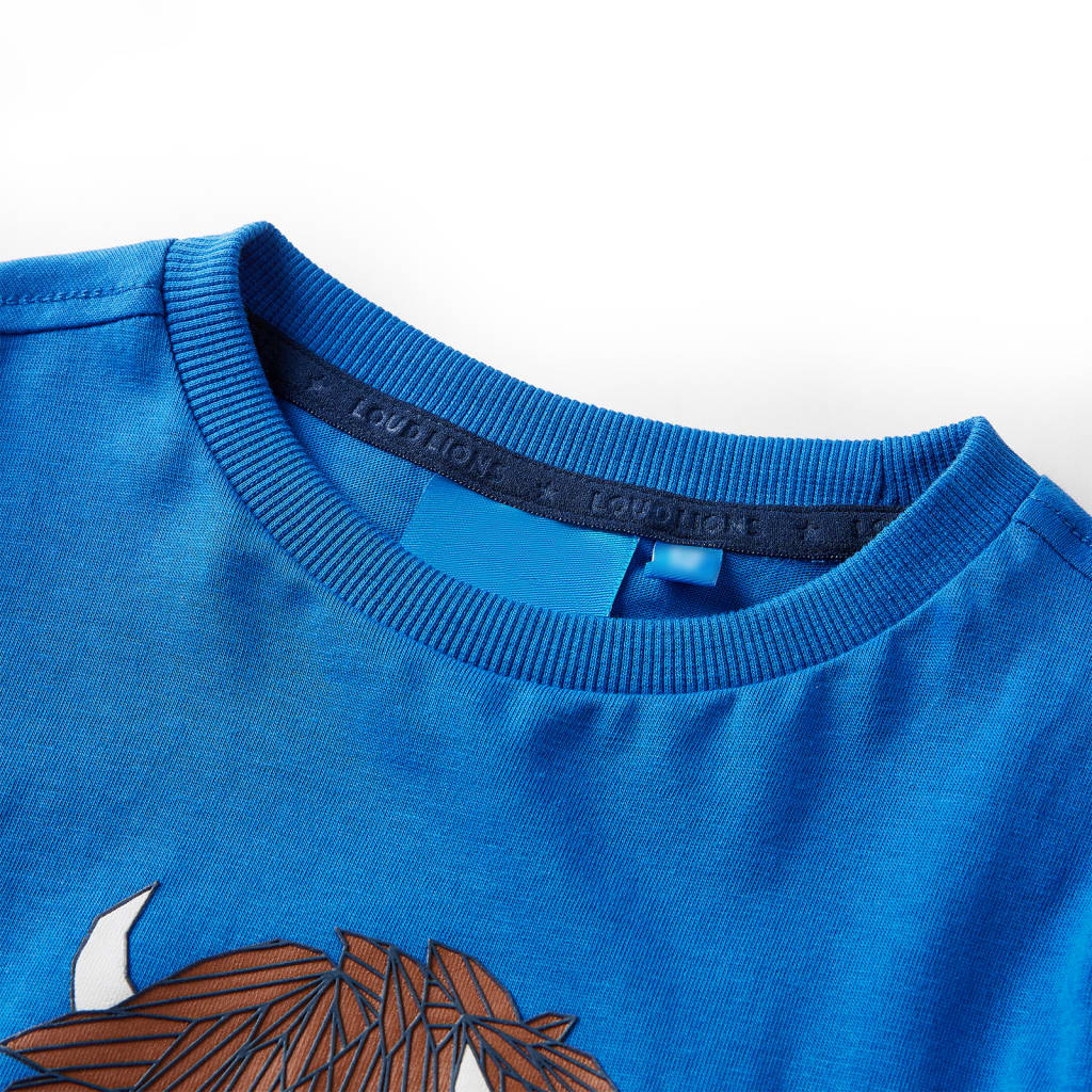 Vidaxl Child's Shirt à manches longues 116 Cobalt Blue