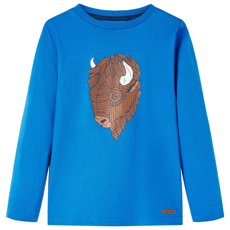 Vidaxl Child's Shirt à manches longues 140 COBALT BLUE
